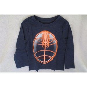 The Children Place Boy Shirt Long Sleeve Size 12-18 Months Blue Football New